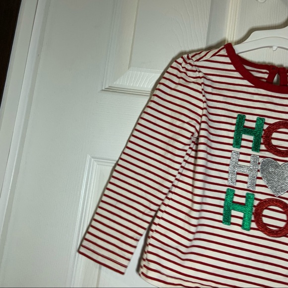 Copper Key Girls Red Striped “Ho Ho Ho” Top size 3T - Picture 6 of 8